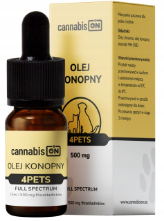 CannabisOn 4Pets Full Spectrum konopný olej 500 mg 10 ml